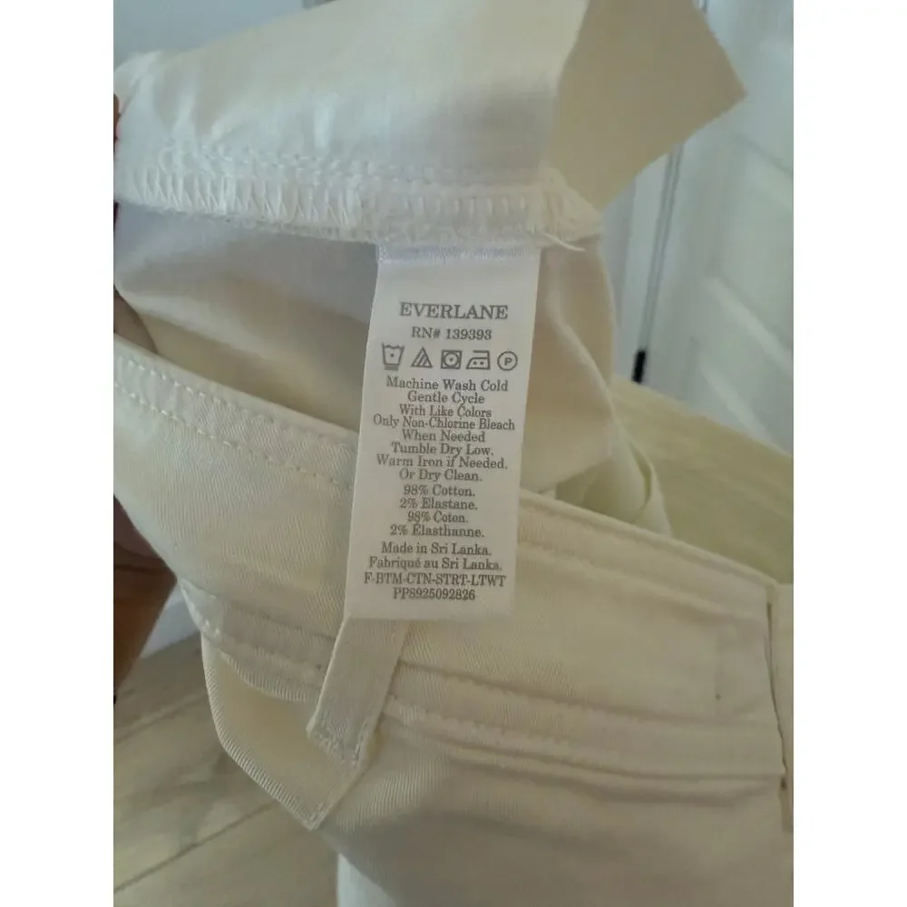 Everlane The Lightweight‎ Straight Leg Crop Off White Size 14